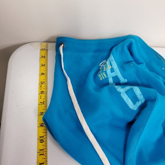 Vintage Aeropostale Womens Y2K Low Rise Sweatpants Size L Blue Spellout 90S - Picture 8 of 16